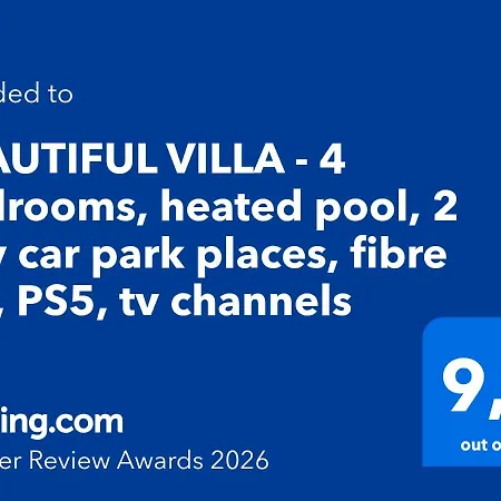 Beautiful - 4 Bedrooms, Heated Pool, 2 Priv Car Park Places, Fibre Net, Ps5, Tv Channels *